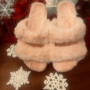 Fuzzy Pink Slippers